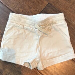 Kids' Casual Cream Shorts with Elastic Waistband
